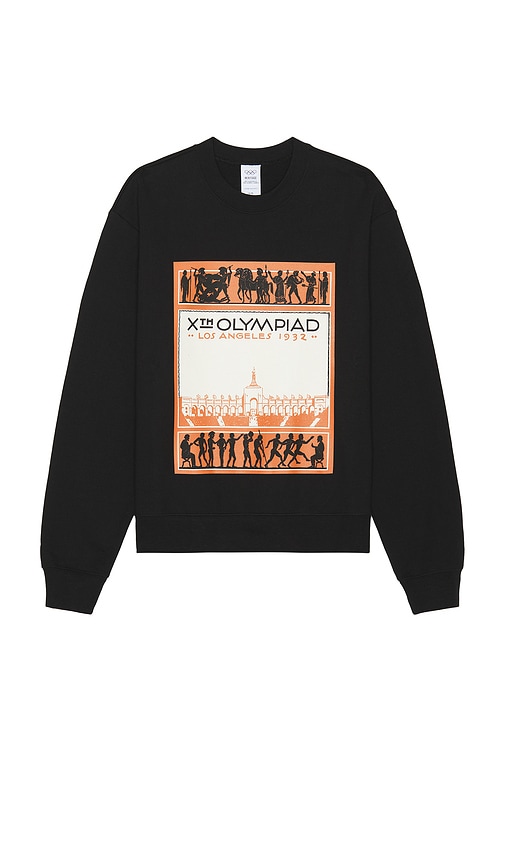 Shop John Elliott X Olympics Los Angeles Crewneck Sweatshirt In 黑色