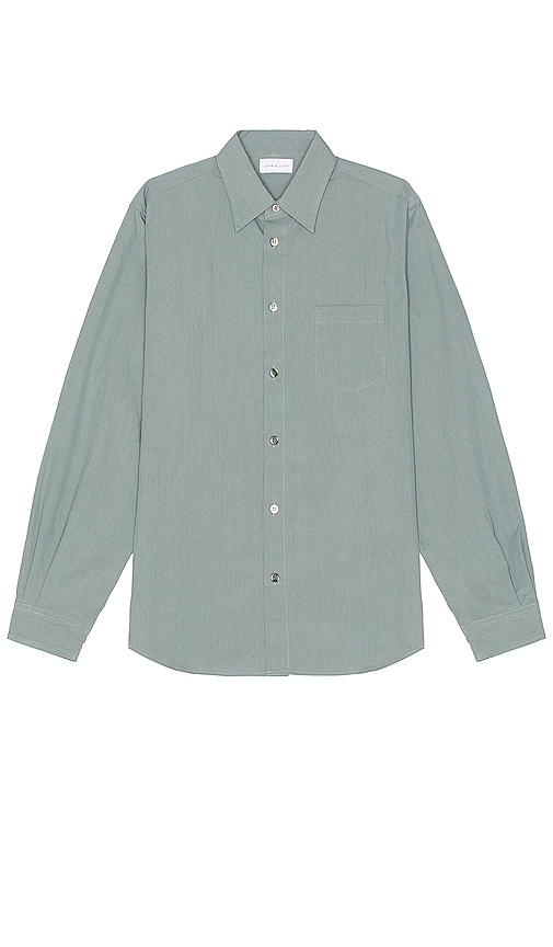 JOHN ELLIOTT Cloak Button Up Shirt in Alloy | REVOLVE