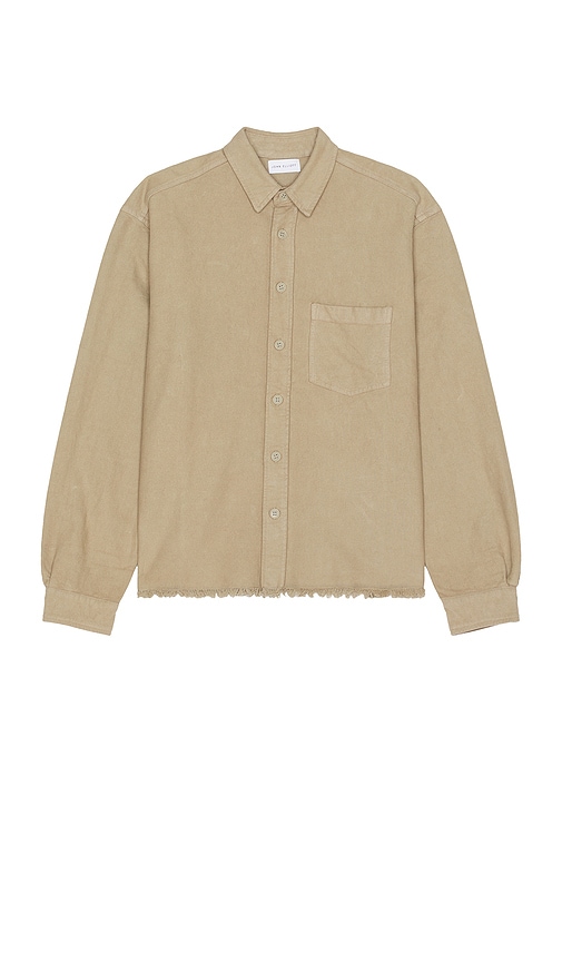 JOHN ELLIOTT Hemi Oversized Shirt Solid in Tan