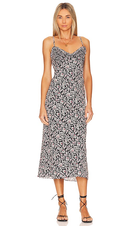 Joie Dauphine Midi Dress in Caviar Multi REVOLVE
