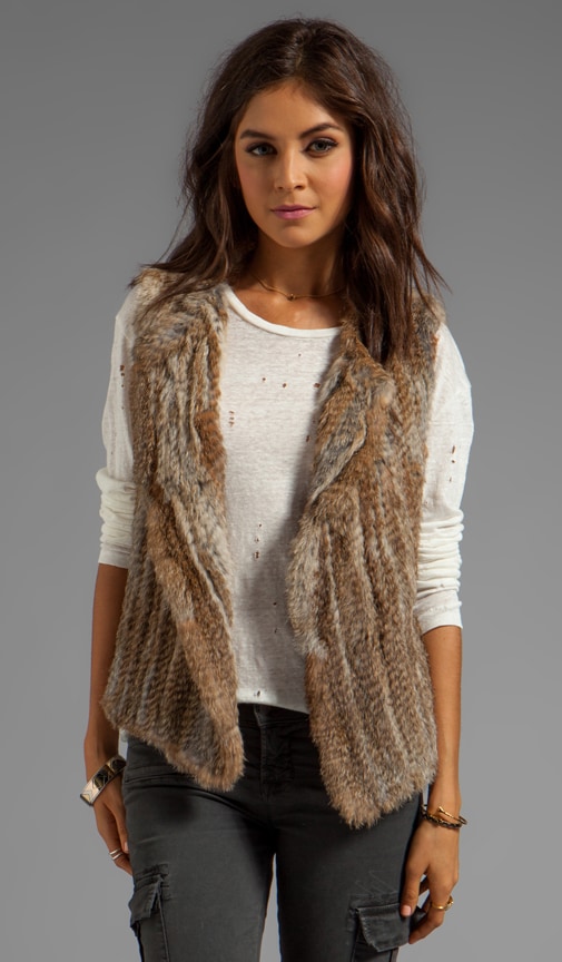 Knitted Rabbit Fur Andoni Vest