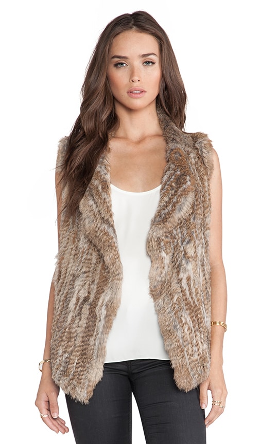 rabbit fur vest