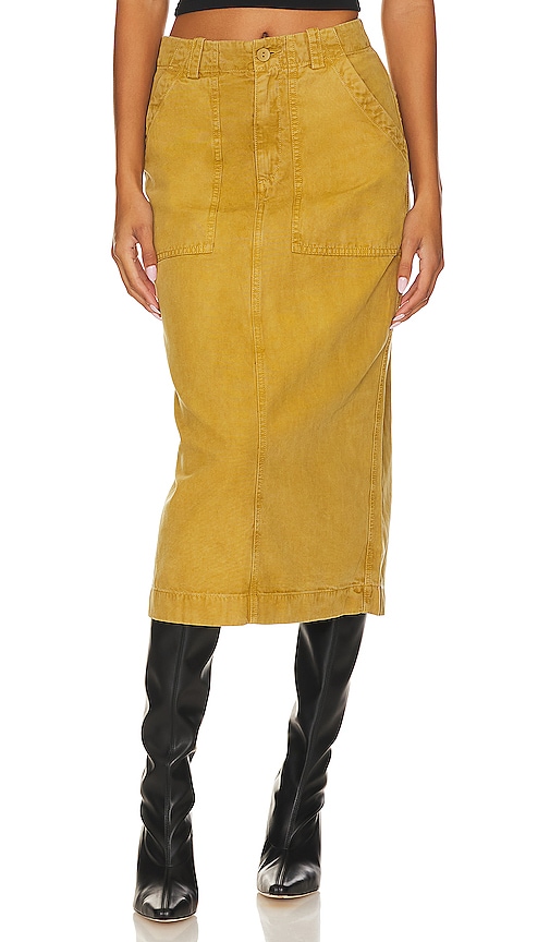 Shop Joie Riya Skirt In Olive