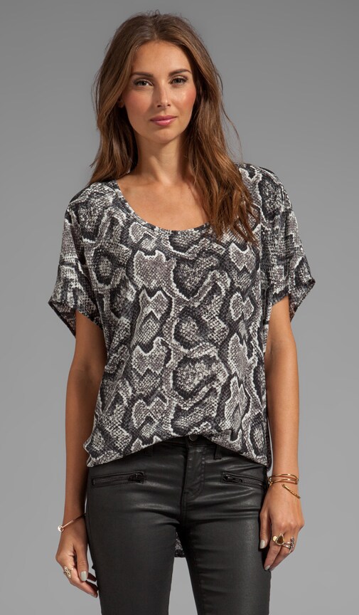 Snake Skin Printed Savory Silk Joann F Top