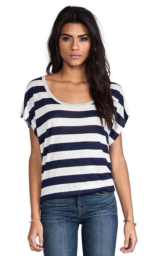 Maddie Striped Linen Tee