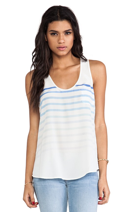 Rain B Placed Gradient Stripe Tank
