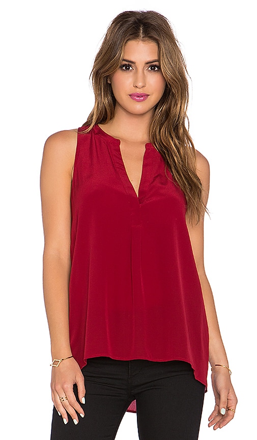 Joie Aruna V Neck Tank in Scarlet Rouge REVOLVE