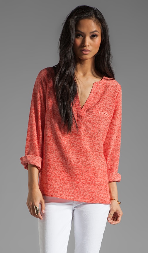 Marsher Textural Print Blouse