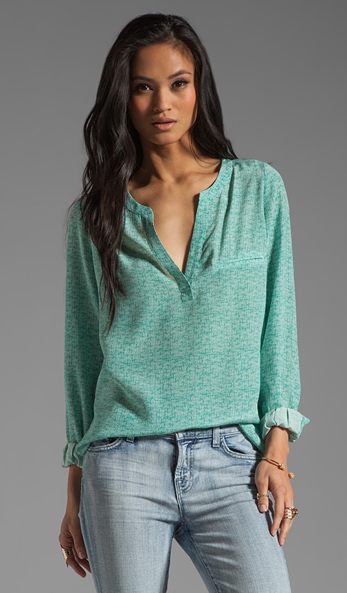 Marsher Textural Print Blouse