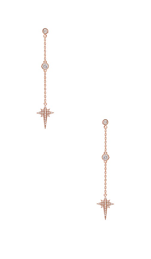 Starlight Bezel Chain Earrings