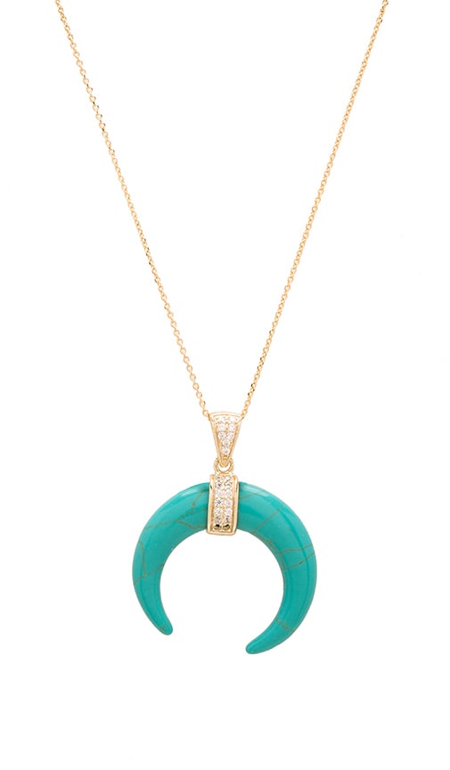 Turquoise Crescent Moon Necklace