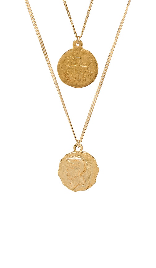 Sterling Silver/Yellow Gold Plated Vintage Coin Necklace