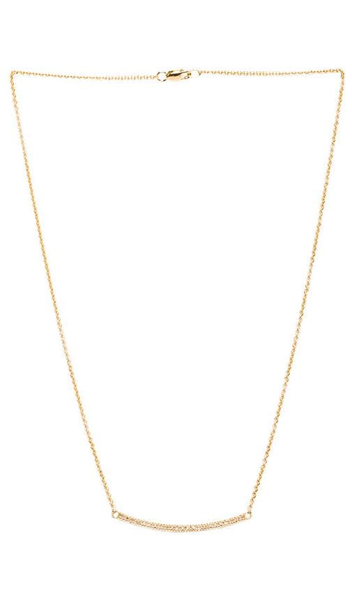 Diamond Curved Pave Bar Necklace