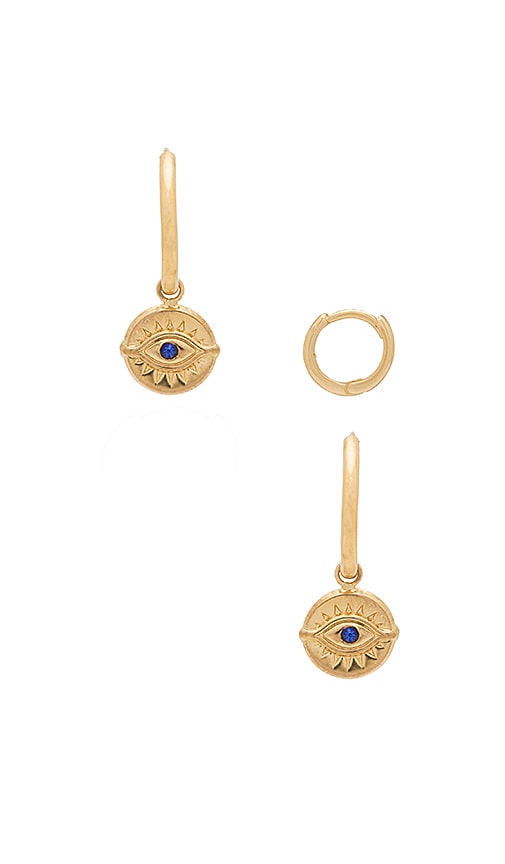 Evil Eye Huggie Set