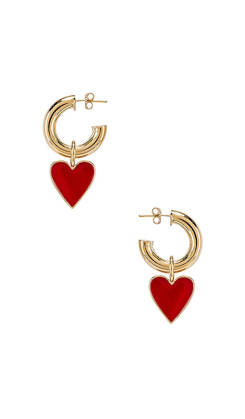 Amour Enamel Hoop Earrings