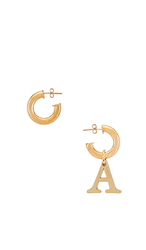 joolz by Martha Calvo Pearl + Chain Initial Necklace in Gold