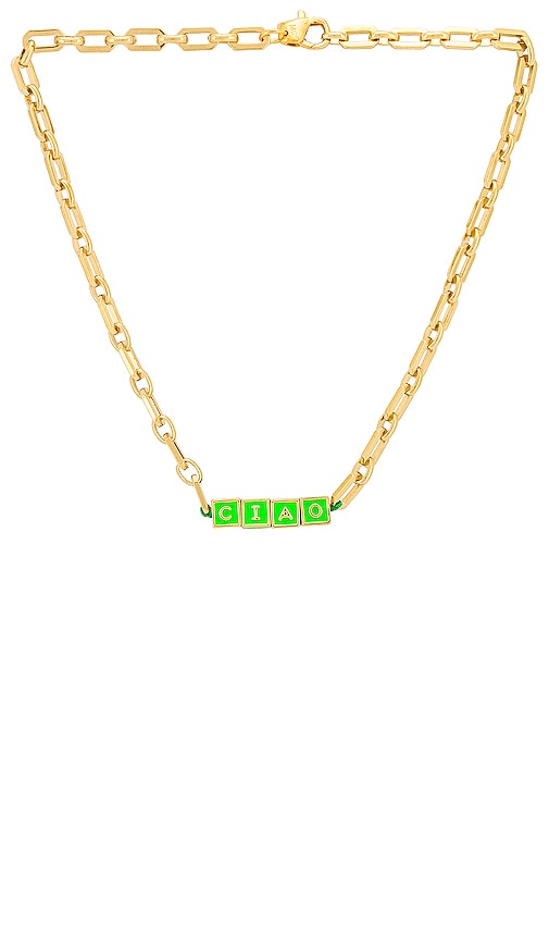 joolz by Martha Calvo x REVOLVE Say My Name Necklace in Ciao Green