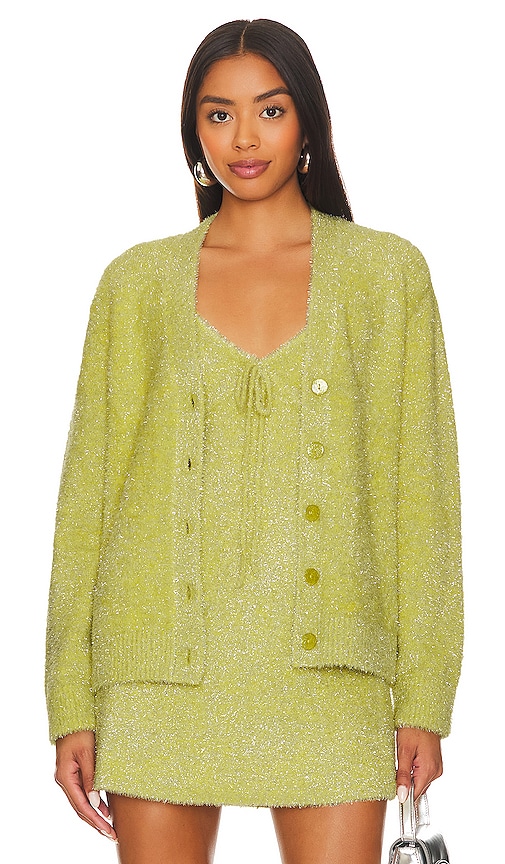 Joostricot Cardigan In Chartreuse