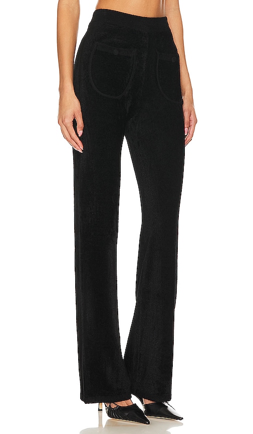 Shop Joostricot Solid Velvet Fancy Pants In Black
