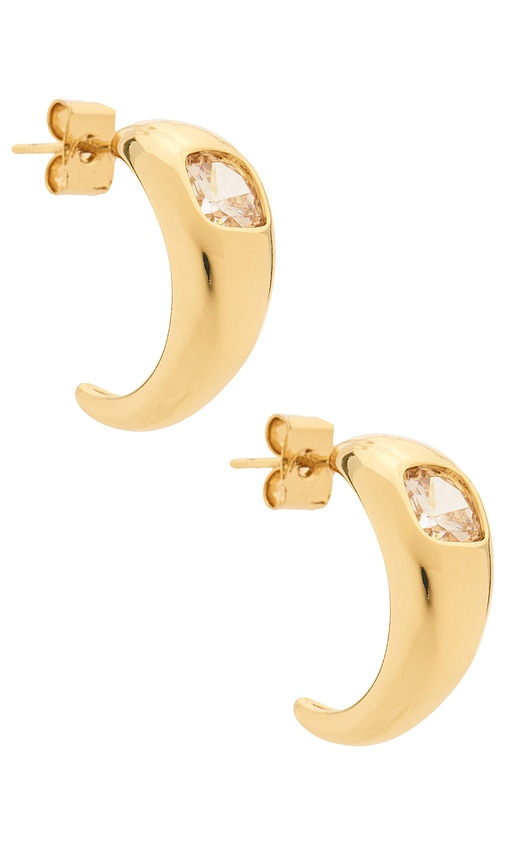 Jordan Road Olivia Cz Hoop Earrings In Gold