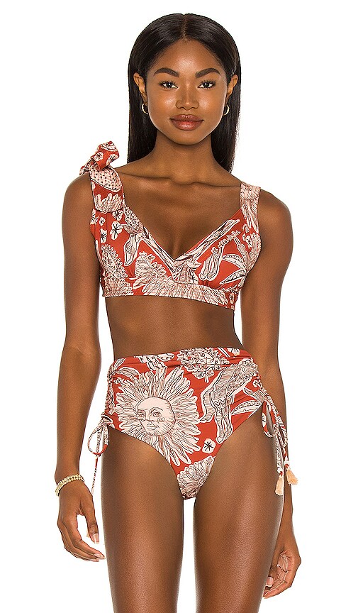 【お手ごろ価格】JOHANNA ORTIZ ブラウン ビキニ JOHANNA ORTIZ Sunny Days embellished cutout swimsuit | NET-A