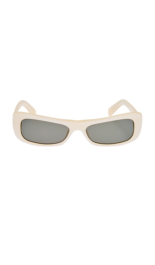 JACQUEMUS Capri Sunglasses in Metallic Pearl, Silver, & Grey