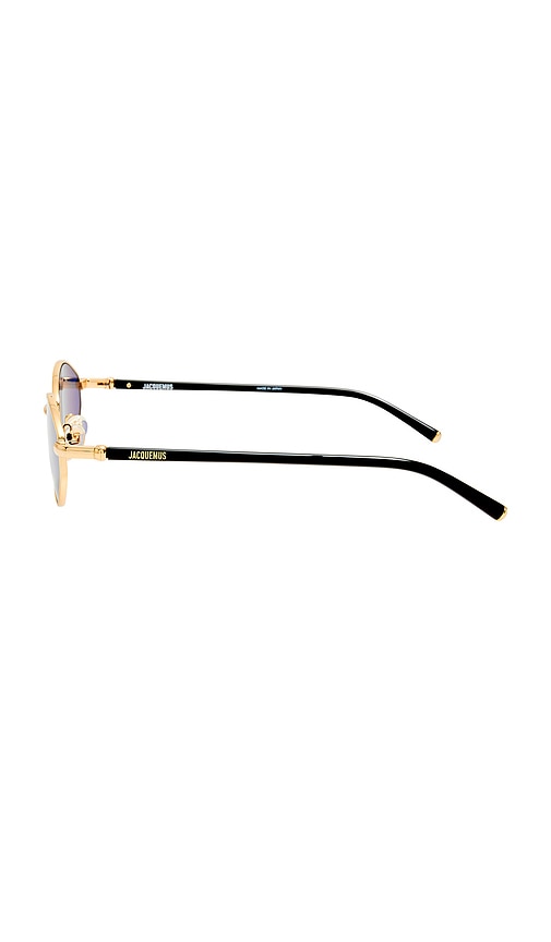  Jacquemus Sonnenbrille In Metallic Gold. 