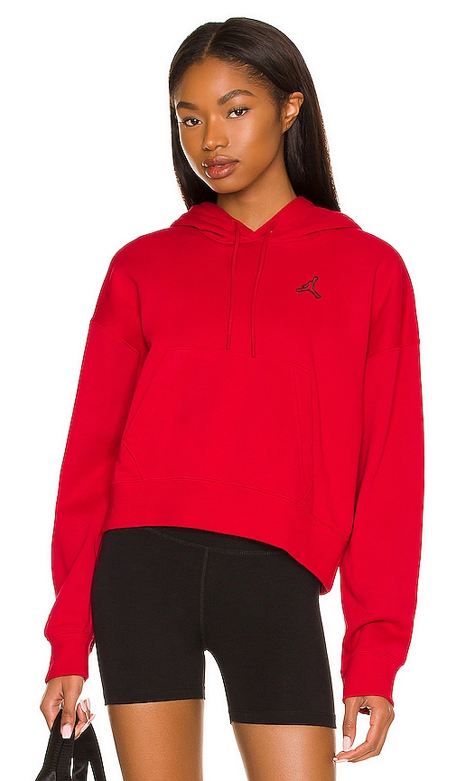 Jordan Essentials Fleece Hoodie Core in Gym Red | REVOLVE