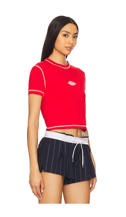 Jordan Cropped Tee In University Red