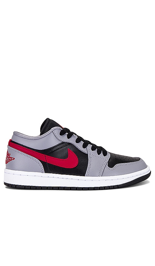 Shop Jordan Air  1 Low Sneaker In Cement Grey  Fire Red  Black  & White