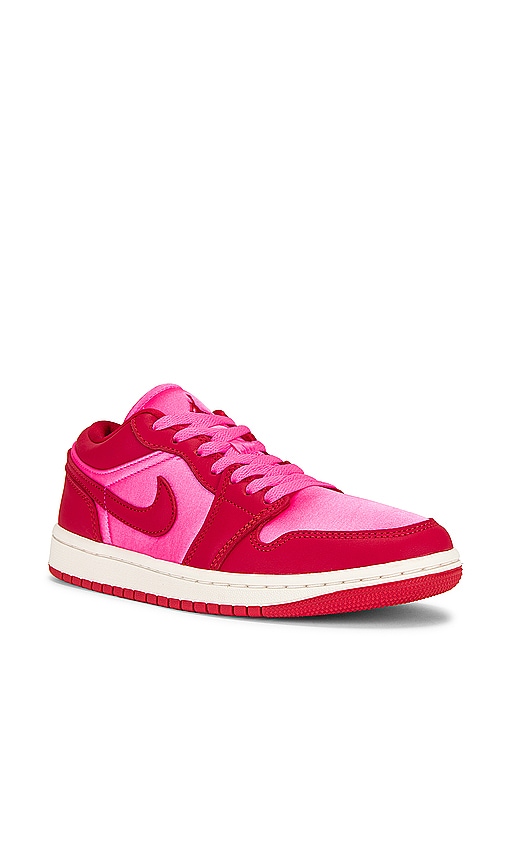 Shop Jordan Air  1 Low Sneaker In Pink Blast  Chile Red  & Sail