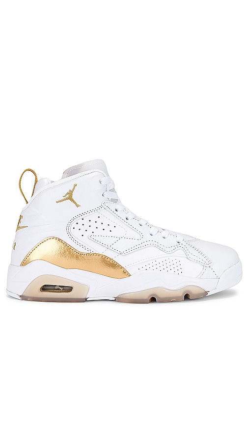 Shop Jordan Mvp Sneaker In White  Metallic Gold  & Gum Light Brown