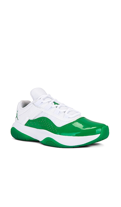 Shop Jordan Air  11 Cmft Low Sneaker In White & Lucky Green