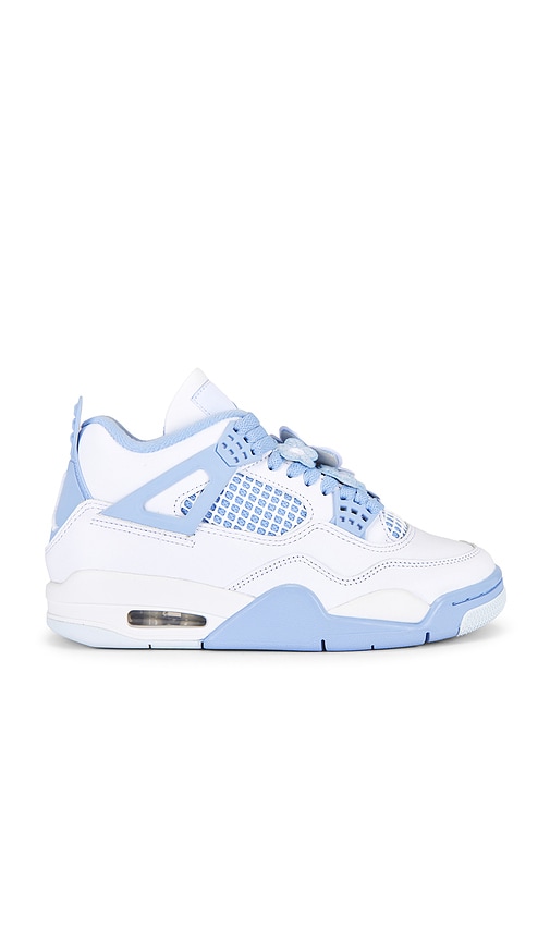 ◆Nike◆ Air Jordan 4 Retro W White Blue Tint Oil Green Alum Women's Air Jordan 4 Retro 'Aluminum' - White/Aluminum/Blue
