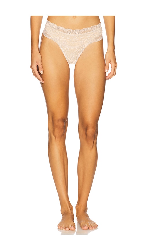 Sapna Mid Rise Thong in Blush. - size XS/S (also in M/L, S/M)