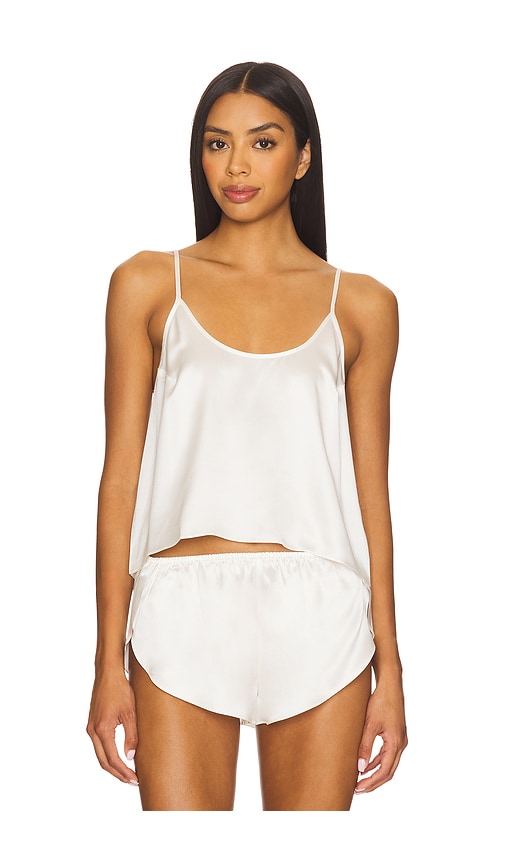 Celine Open Back Cami in White. - size XS (also in L, M, S)