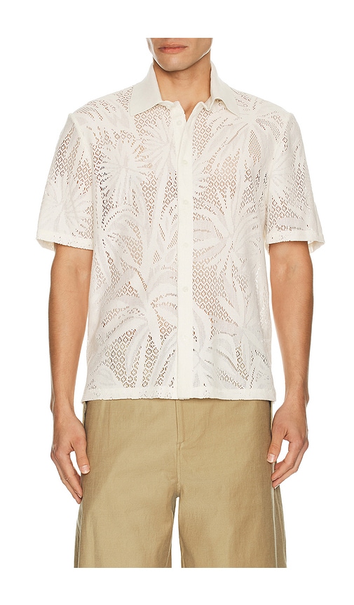 Simkhai Conrad Short Sleeve Shirt In White