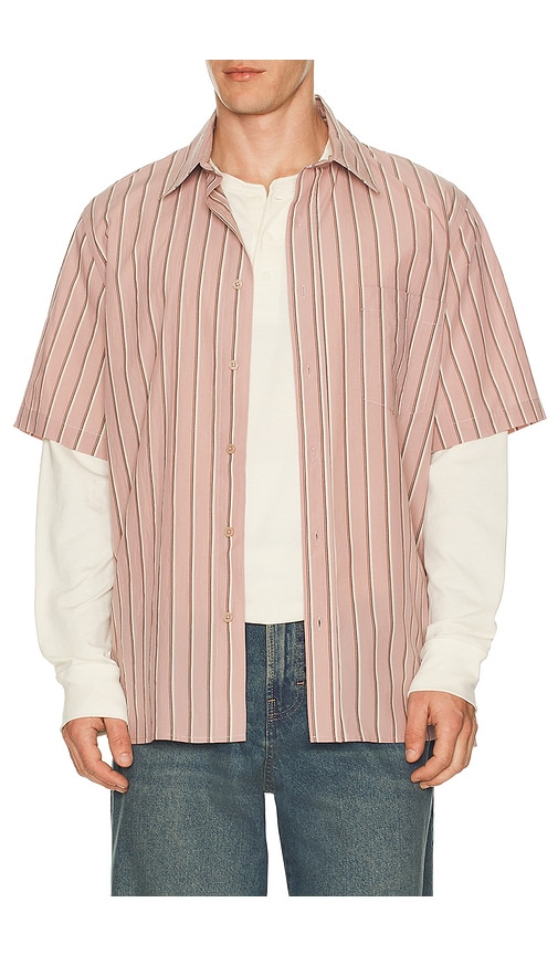 Simkhai Deacon Short Sleeve Oversized Shirt In Pattern