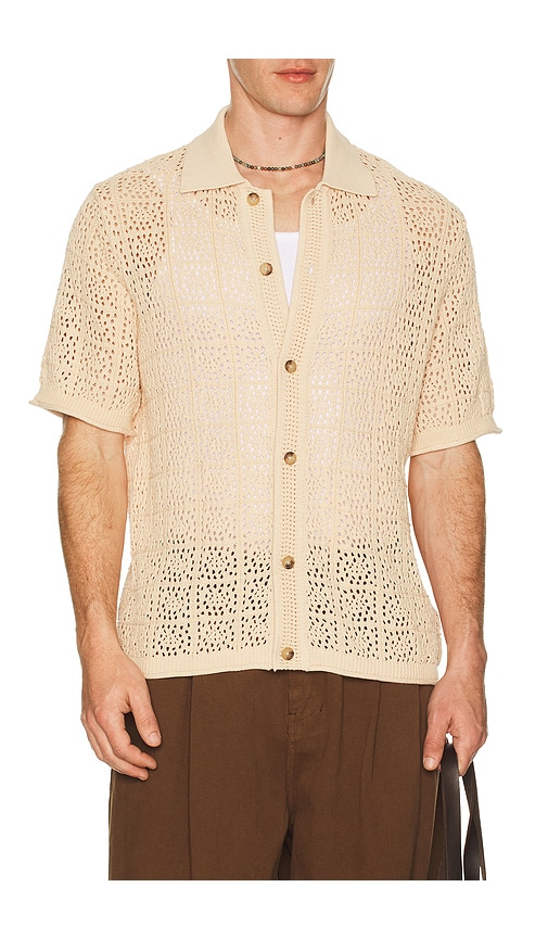 Simkhai Billy Short Sleeve Shirt In Multi