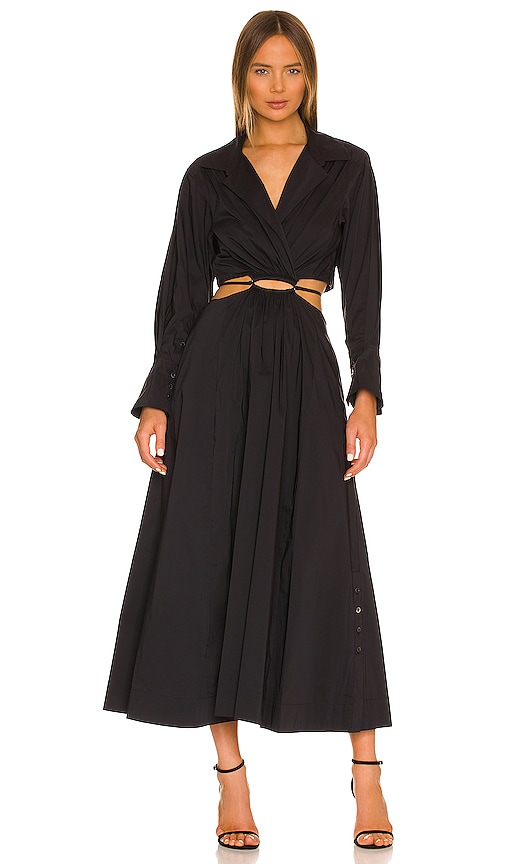 Shop Jonathan Simkhai Alex Cutout Dress In Black