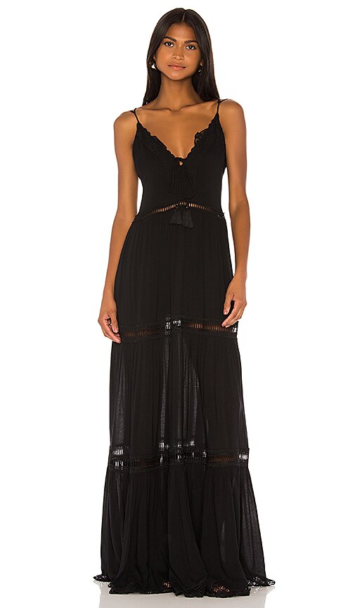 Lace Applique Maxi Dress