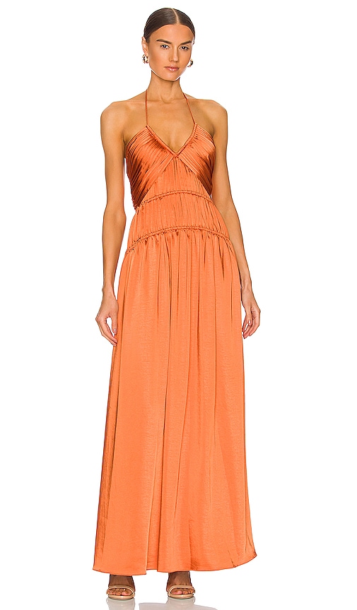 jonathan simkhai orange dress Jonathan Simkhai Bex Tank Maxi Dress in Orange