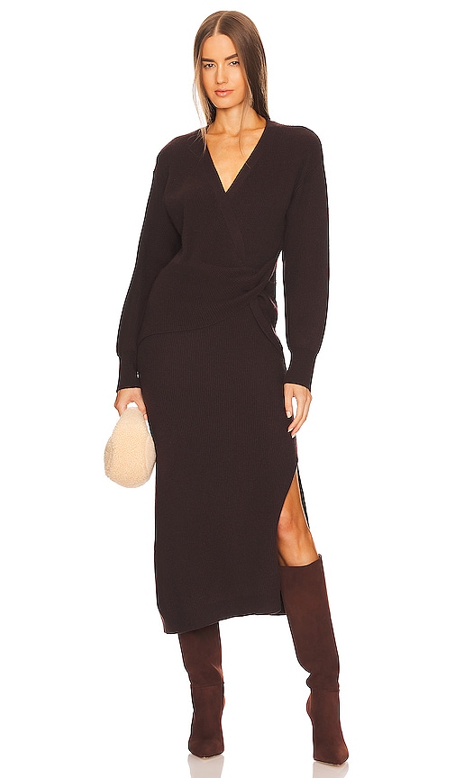 Judith black cheap wrap dress