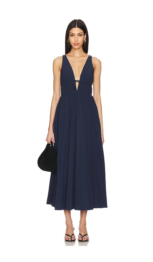 Simkhai Stephanie Midi Dress In Navy