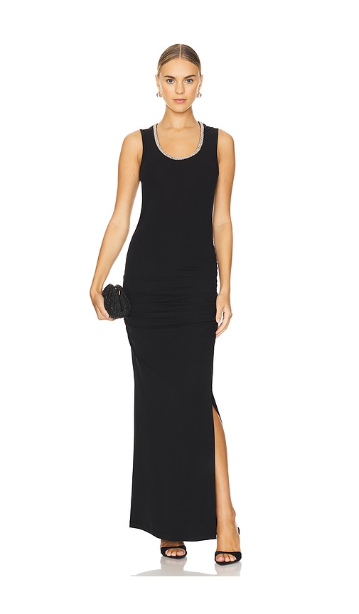 Shop Simkhai Fiamma Tank Midi Dress In Black