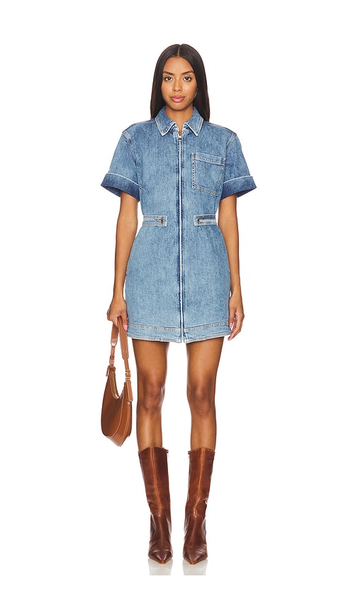 Shop Simkhai Sandler Mini Dress In Blue