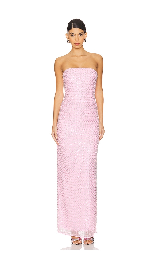 Simkhai Reign Strapless Gown In Candy Pink