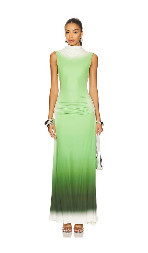 Aldina Sleeveless Midi Dress in Green. - size S (also in M)