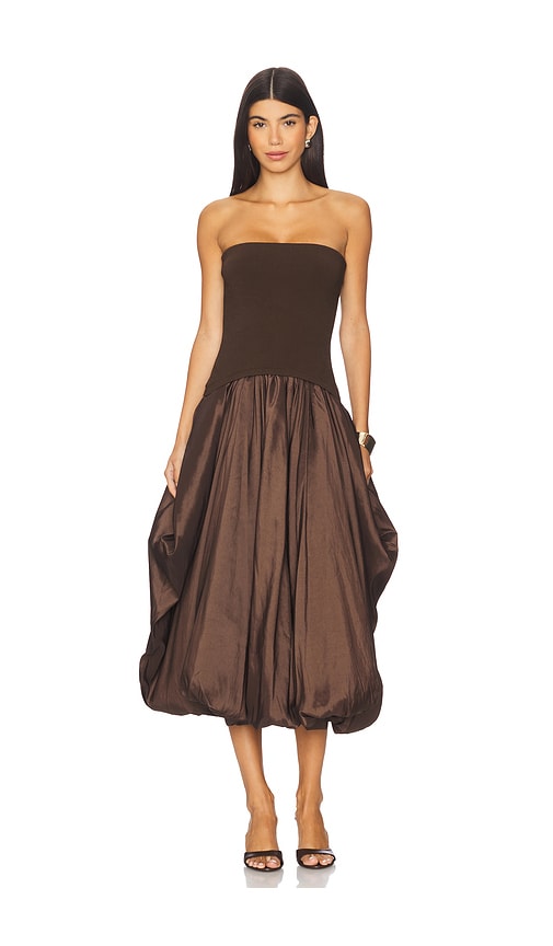 Izzy Midi Dress in Chocolate. - size L (also in M, S, XS) - SIMKHAI - Modalova