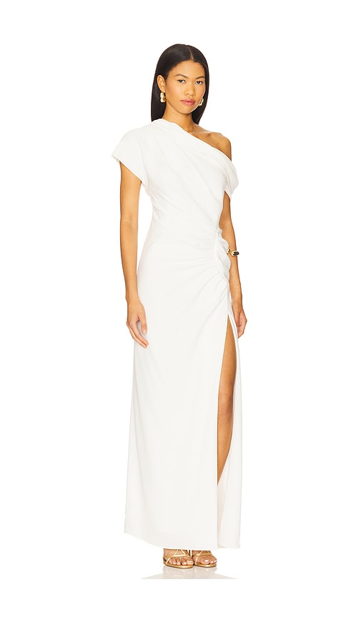 Simkhai Kally Draped Midi Dress In White